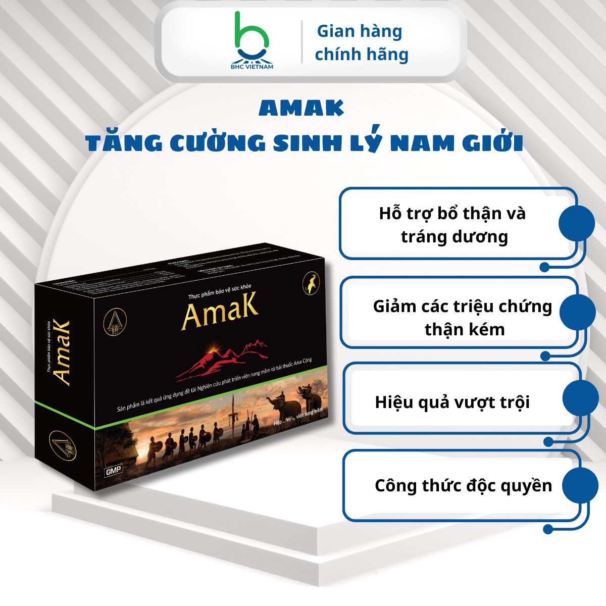 TPBVSK AmaK Bổ Thận, Tráng Dương, Tăng Cường Sinh Lý Nam Giới, Cải Thiện Sinh Lực Giảm Thận Yếu