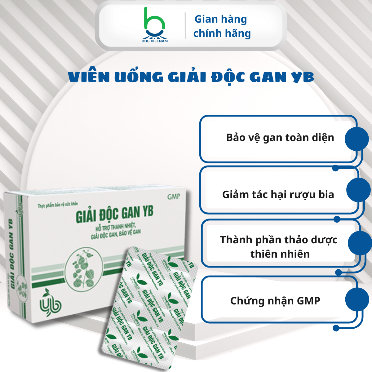 TPBVSK Giải Độc Gan YB Hỗ Trợ Thanh Nhiệt, Giảm Men Gan Cao, Làm Mát Gan, Giảm Nóng Gan Nổi Mụn