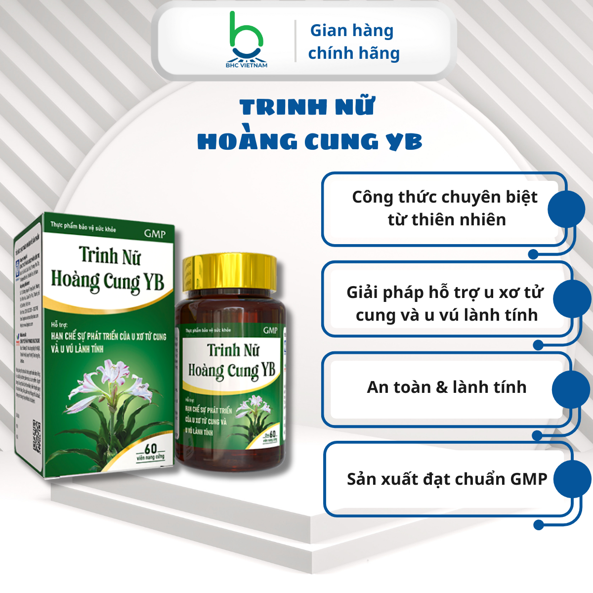 TPBVSK TRINH NỮ HOÀNG CUNG YB - Giải Pháp Từ Thảo Dược Cho Phụ Nữ Bị U Xơ, U Vú Lành Tính